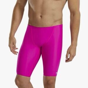 TYR Tyreco Jammer Swimsuit Size 38 XL Fuchsia Pink above-the-knee compressive